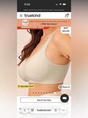 Truekind Wireless Seamless Comfort Bra - Cream